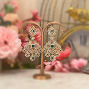 Diamond Look Necklace + Earring Set - An Ethereal &  Graceful Design