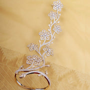 Floral CZ Diamond Hand Harness Haathphool Bracelet for Brides