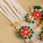 Ready to Ship Floral Symphony - A Guttapusalu Haram Adorned with Nature's Beauty