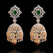 Gleaming Tradition - South Indian Jhumka Earrings Adorned with Gold Balls