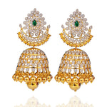 Traditional Diamond Look Mala Bridal Necklace + Bottu Earring