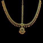 Gold Finished Emerald Stone Bridal Matha Patti Design