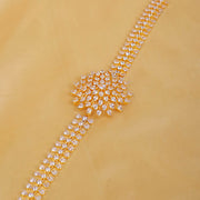 Gold Plated Simulated Diamond Choker Necklace – Starlight Radiance Design