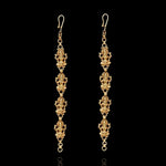 Gold Polish Temple Look Mateel Ear Chain Design with Lakshmi Motifs