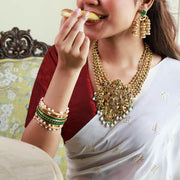 Green Hues - Emerald Bangles