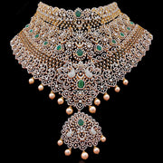 Intricate Elaborate 4 Way Detachable Bridal Choker Necklace