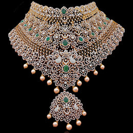 Intricate Elaborate 4 Way Detachable Bridal Choker Necklace