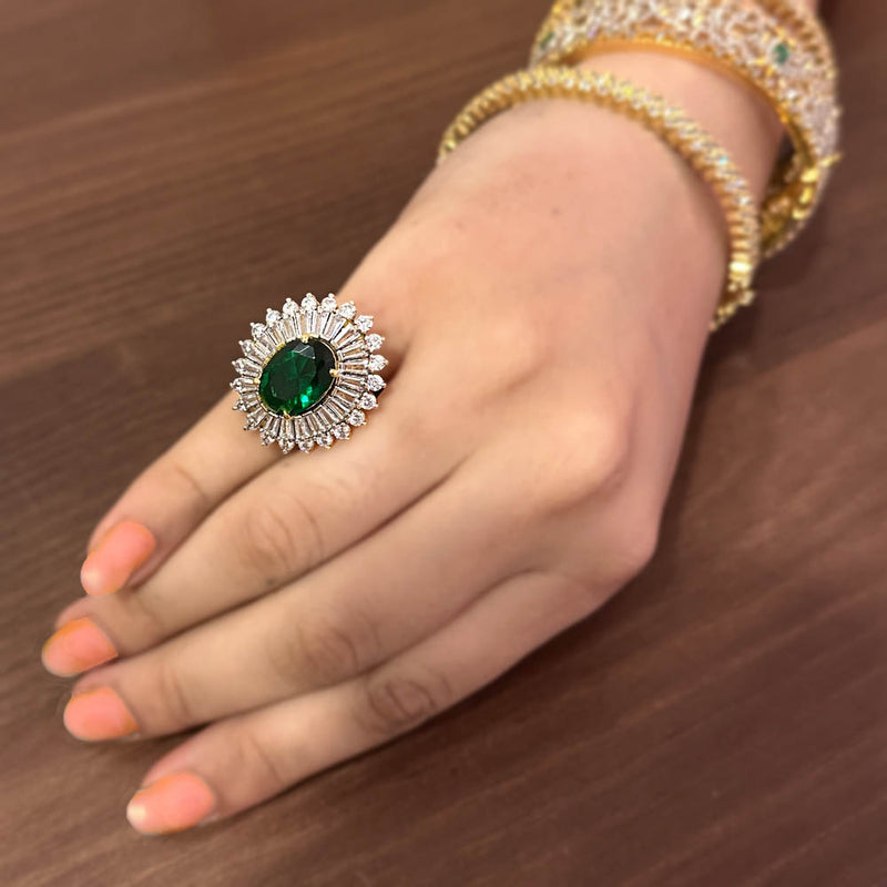 Jeweled Oasis Cocktail Ring