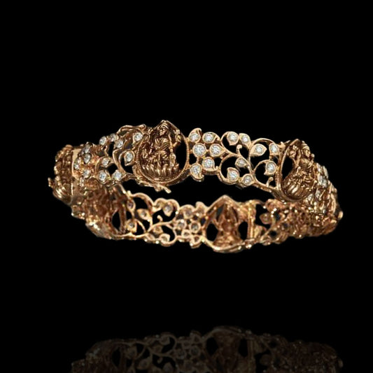 Devine Kundan Polki Temple Look Real Look-Alike Bangle Design