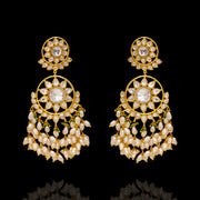 Light Breezy Rice Pearls Chandbali Guttupusali Earrings Model