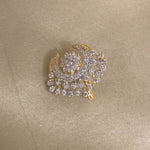 Luminous CZ Diamond Nose Stud - Gold Nath for Bride

