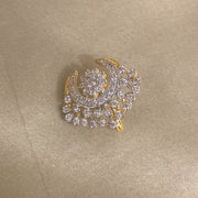 Luminous CZ Diamond Nose Stud - Gold Nath for Bride
