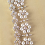 Luxurious Pearl Diamond Look Bridal Necklace for Timeless Elegance