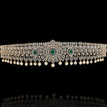 Magnificent Heavy Diamond Look Vaddanam with Hanging Pearls