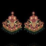 Mango Mala Matching Earrings Design with CZ Polki 18K Polish