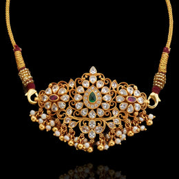 Mesmerizing Polki Look Choker cum Bajubandh Design
