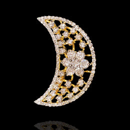 Moon Shaped Hair Jada Billa - Moonlight Elegance In CZ Diamonds
