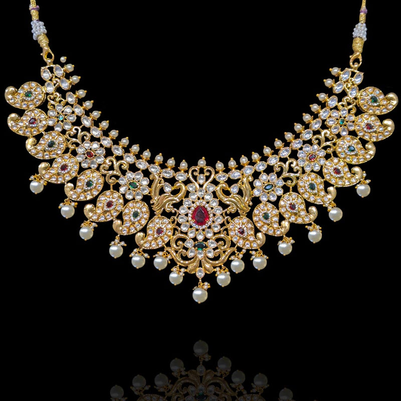 Paisley Polki Necklace Design 