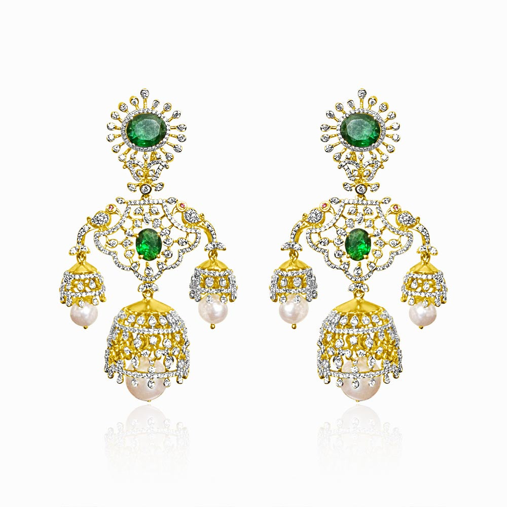 Peacock  Jhumka Designs