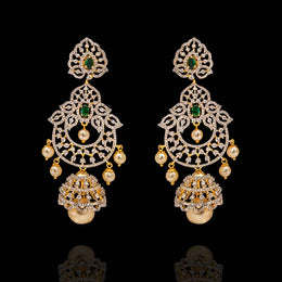 Pearl Cascade Elegance -  Detachable Jhumkas Designs 