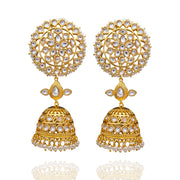 Polki Diamond Look Buttalu Bridal Jhumka Earrings