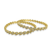 Radiant Elegance - Diamond Look Delicate Bangles