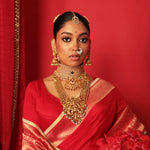 Radiant Reverie- Bridal Moissanite Polki Choker Necklace