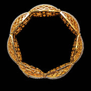 Regal Kundan CZ Statement Kada Bangle in Gold Polish