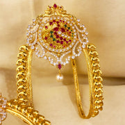 Regal South Indian Peacock Ruby Emerald Diamond Look Bridal Vanki Bajubandh