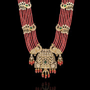 Rich Motifs - Layered Ruby Beads Necklace