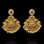 South Indian Temple Necklace Set with Earrings