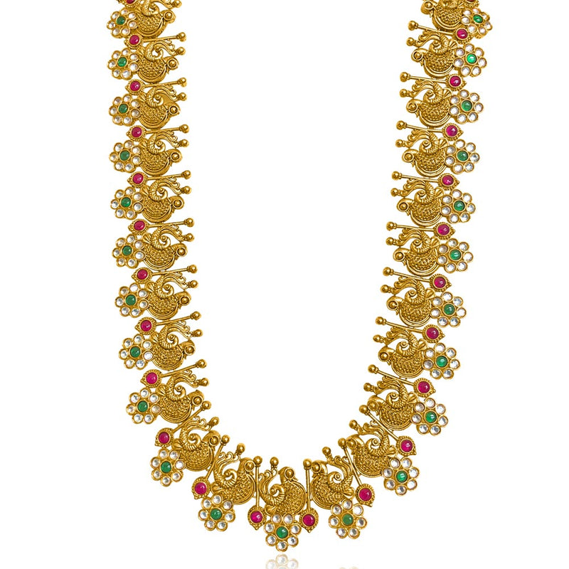  Temple Necklace with Peacocks