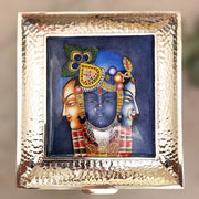 Silver Elegance: A Handcrafted Enamel Dry Fruit Box