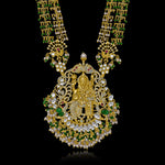 Silver Gold Polished Vishnu Pendant Necklace Design