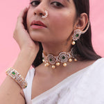 Latest CZ Choker Necklace & Earrings Set