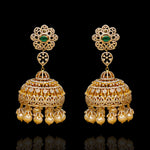 South Indian Diamond Look Heavy Bridal Jhumka Earrings
