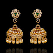 South Indian Diamond Look Heavy Bridal Jhumka Earrings