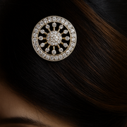 South Indian Brides - Gold Surya Chandra Hair Ornaments