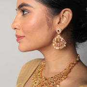 Southern Chandbali Earrings with Pearls