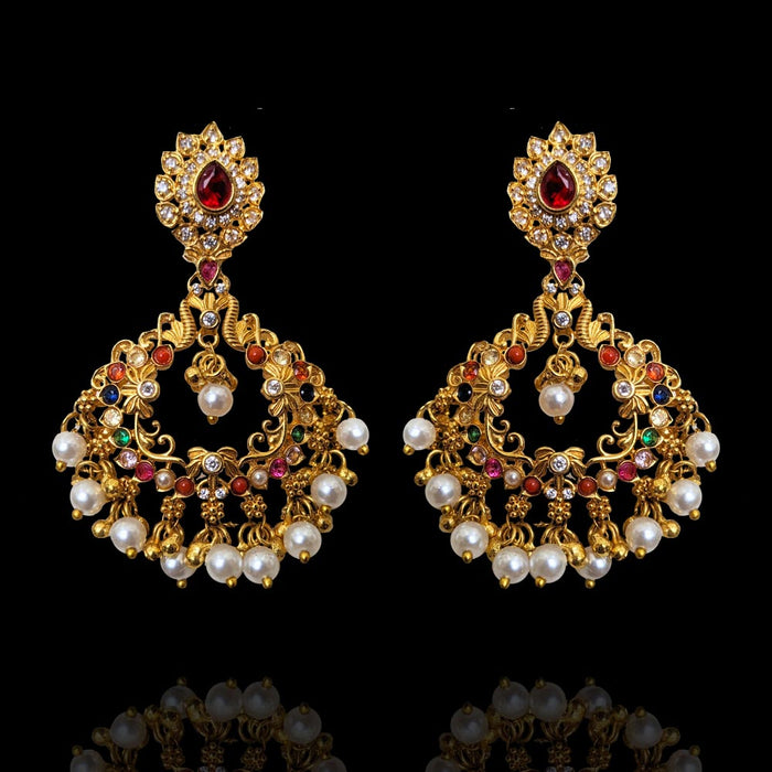 Pearl Chandbali Earrings
