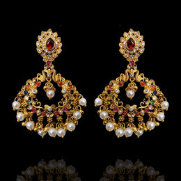 Pearl Chandbali Earrings