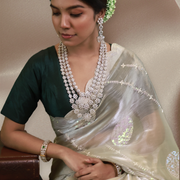 Starlit Symphony – Diamond Look Layered Necklace in Pure Silver