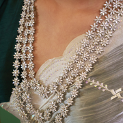 Starlit Symphony – Diamond Look Layered Necklace in Pure Silver