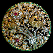 Statement Bridal Hair Bun Jada with Polki Look