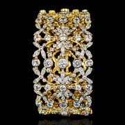 Statement Diamond Look Bangle Kada in 18Kt Yellow Gold Polish