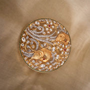 Statement Bridal Hair Bun Jada with Polki Look