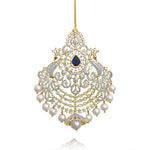 Emerald Elegance - CZ diamond Bridal Maang Tikka
