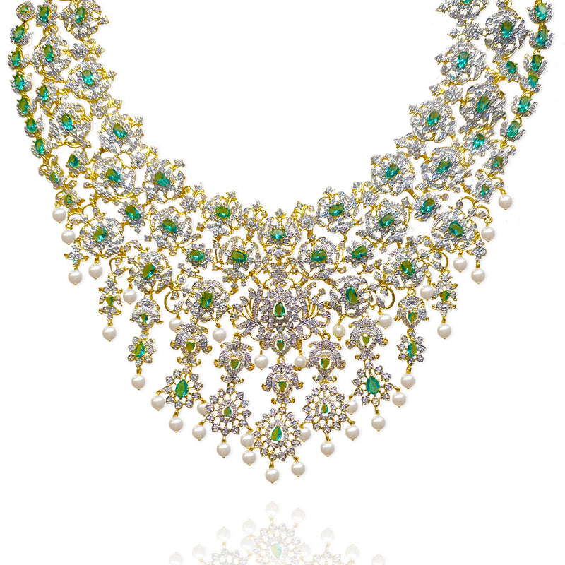Peridot Adorned Victorian necklace