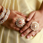 Timeless Polki Radiance Circular Cocktail Ring