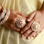 Timeless Polki Radiance Circular Cocktail Ring